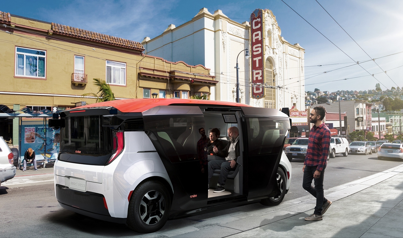 Le taxi autonome Cruise Origin ne possède ni pédales ni volant. © Cruise